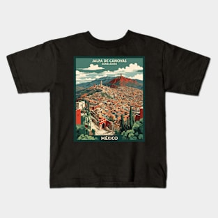 Jalpa de Canovas Guanajuato Mexico Tourism Travel Vintage Kids T-Shirt